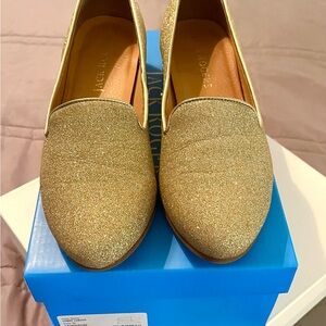 Jack Rogers Glittering Gold Flats